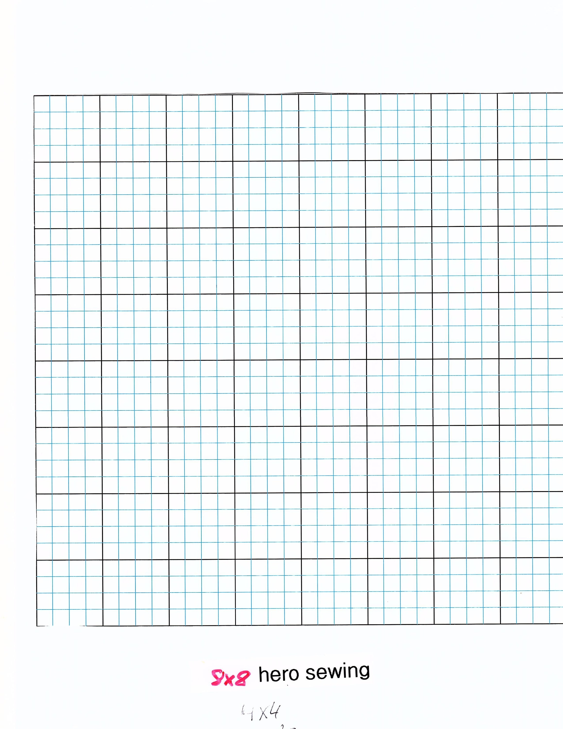Graph Paper 2 Sizes 4x4- 4 Squares per Inches and 2 Squares per Inches ...