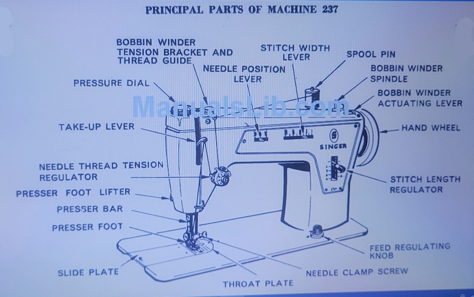 Sewing Machine Singer 237 Manual Digital and No Hard Copy Etsy