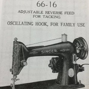 Singer Electric Sewing Machine 66- how to fix timing and adjustment Manual PDF Download.