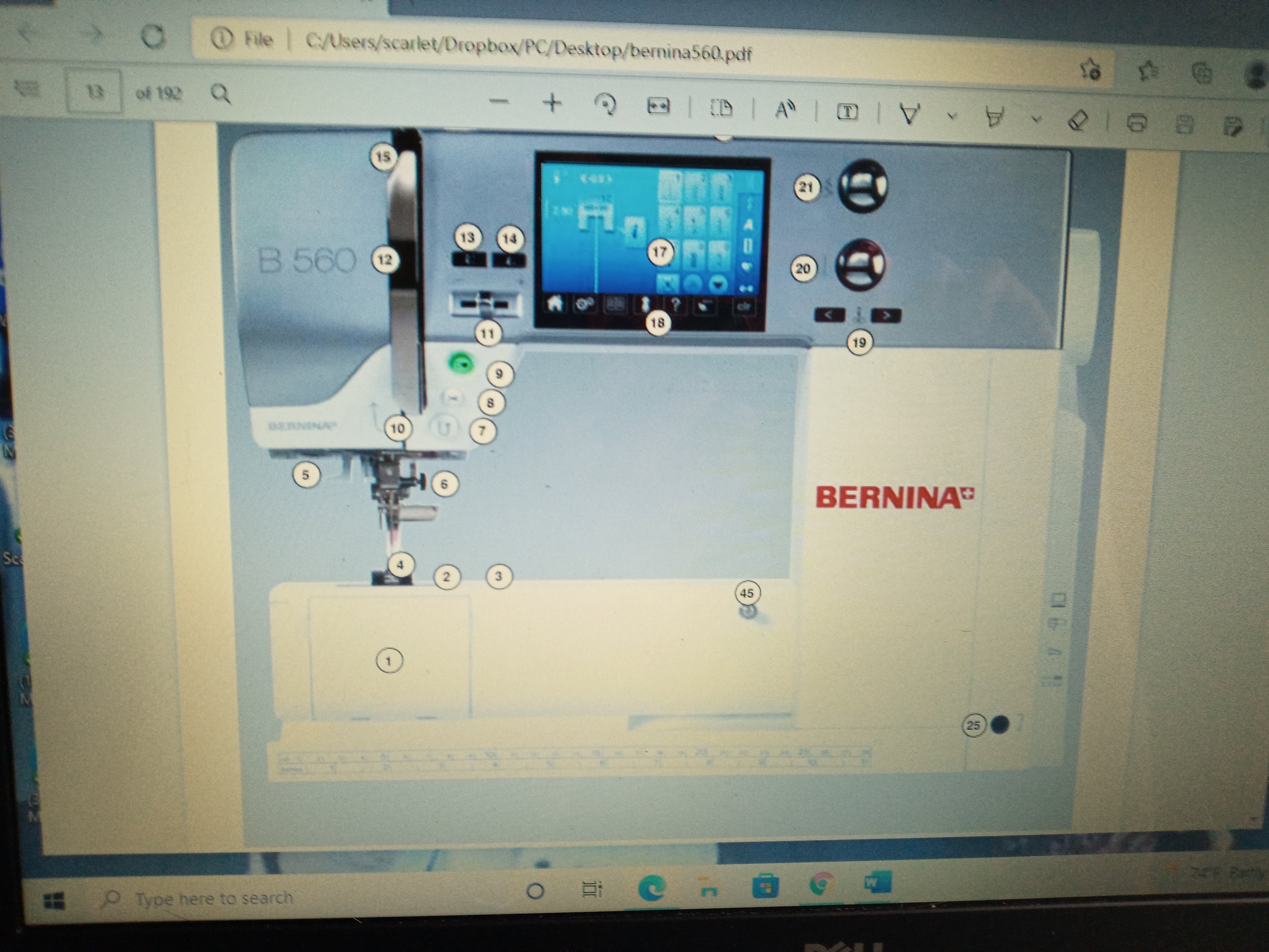 bernina 560 sewing machine manual about 200 pages