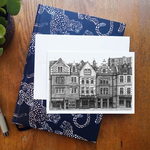 Grassmarket, Edinburgh • Blank Greetings Card or Birthday Card • Architectural pen and ink drawing, handmade in Scotland • Letterbox Gift