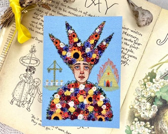 May Queen - Midsommar inspired postcard