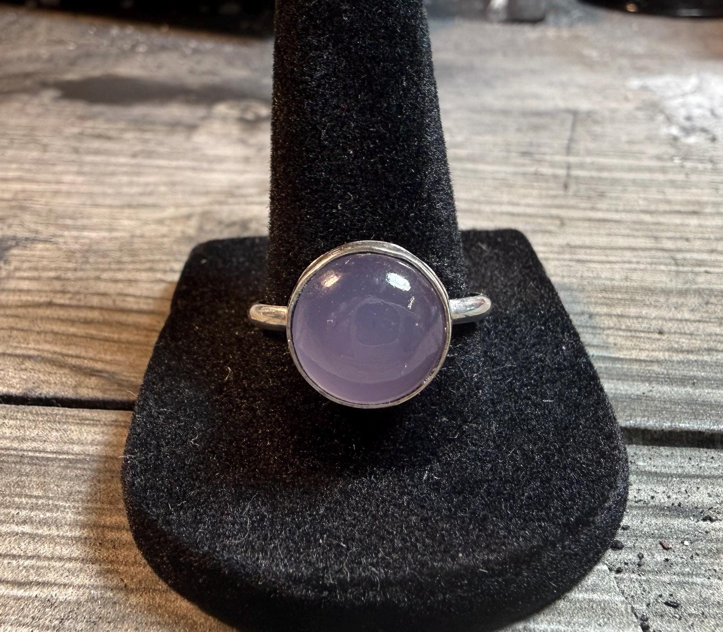 Lavender Chalcedony Ring - Etsy