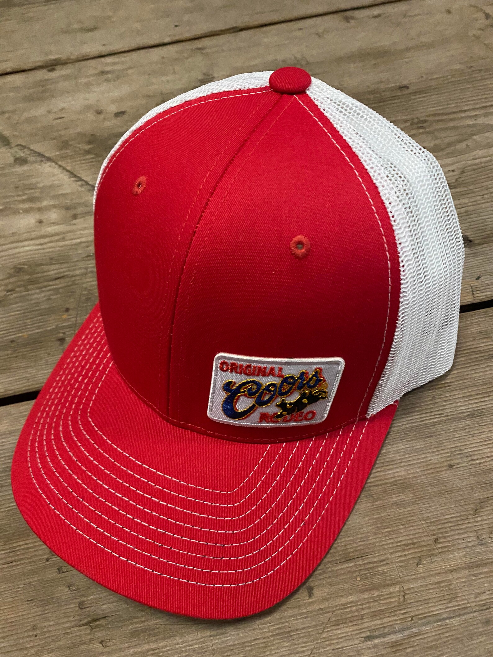Western Baseball Cap Red Cap Coors Rodeo Patch Coors Rodeo Etsy