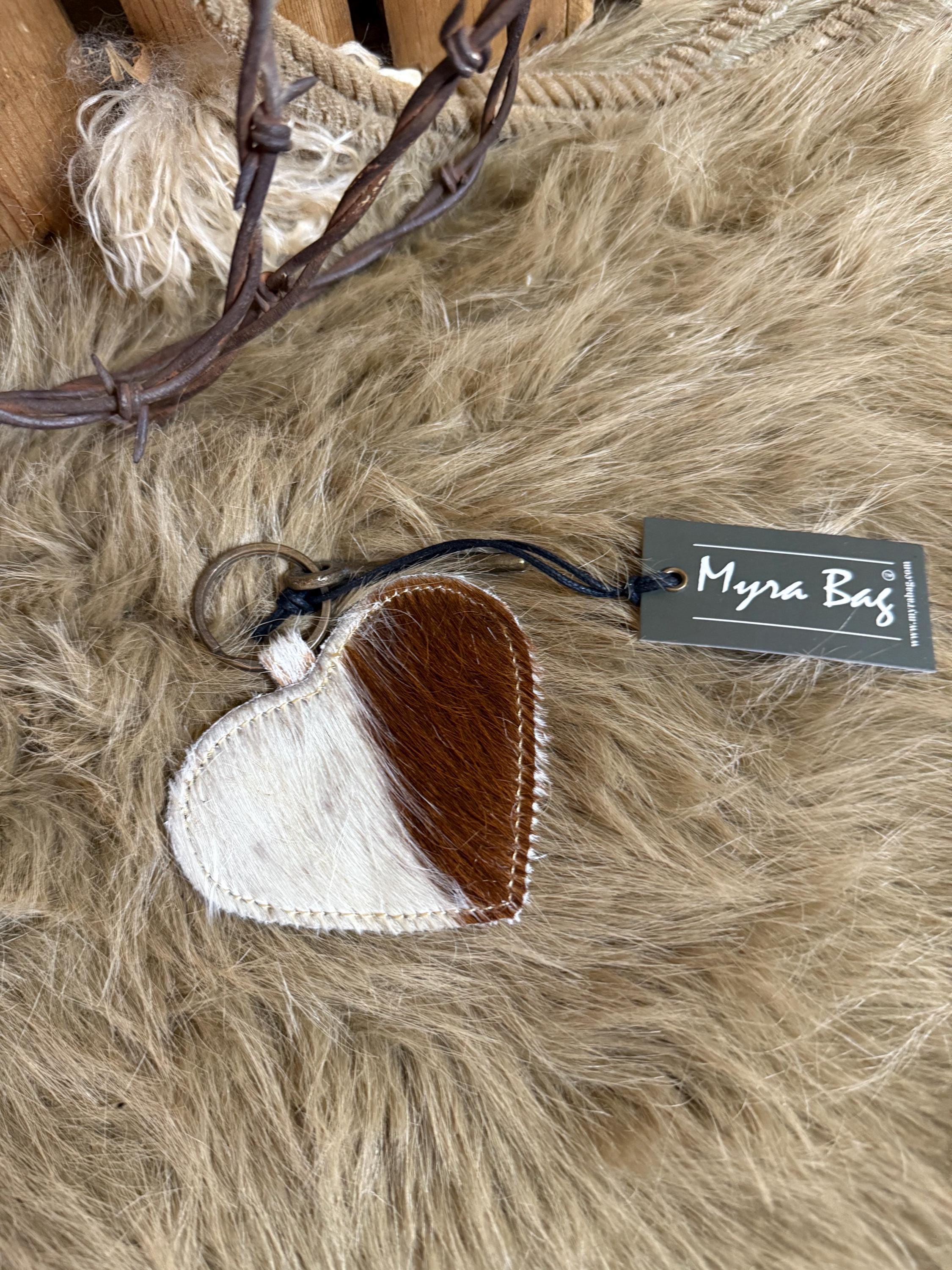 Cowhide Heart Key Ring: Custom Branded - Etsy