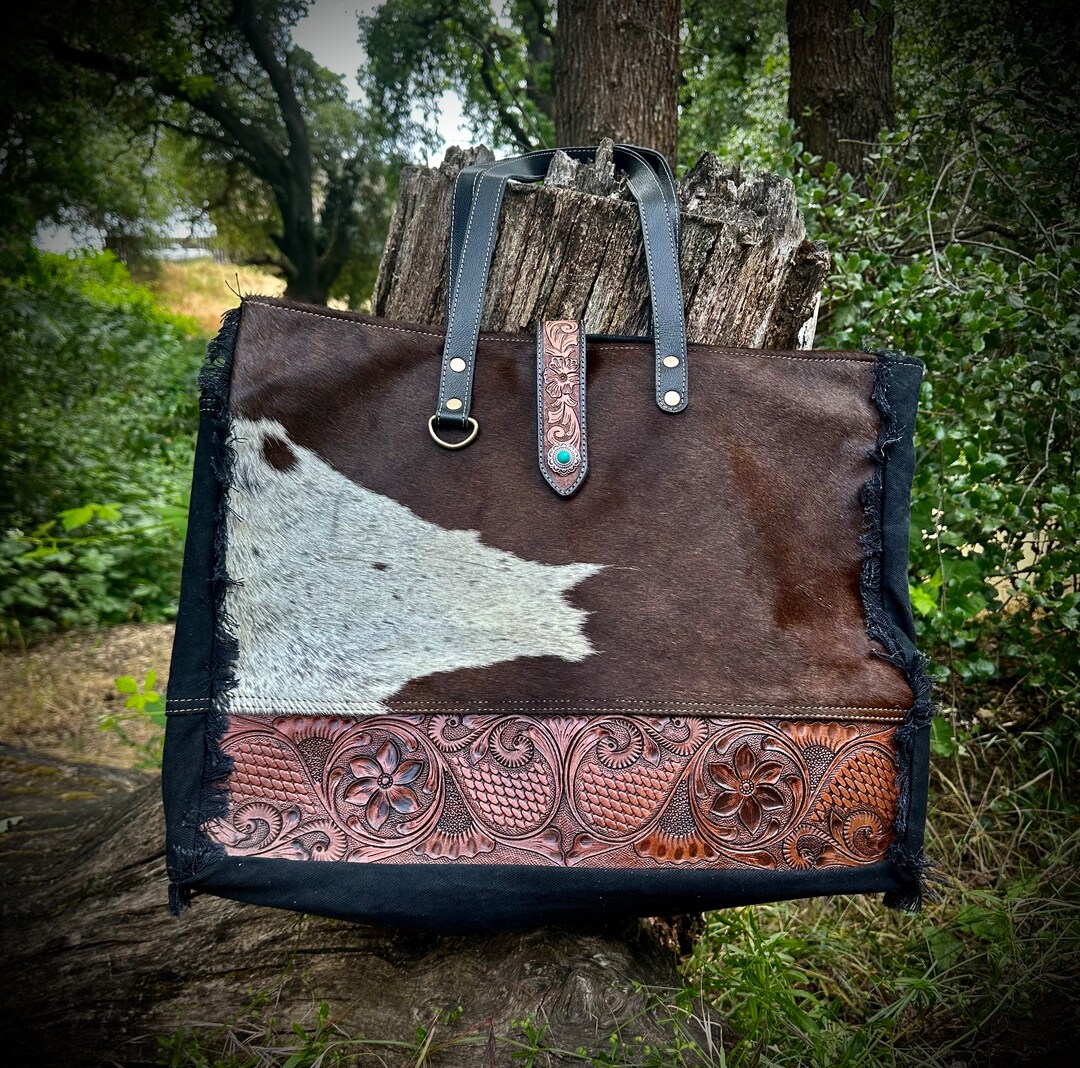 Western Weekender Bag Cowhide Weekender Bag Western Purse Etsy