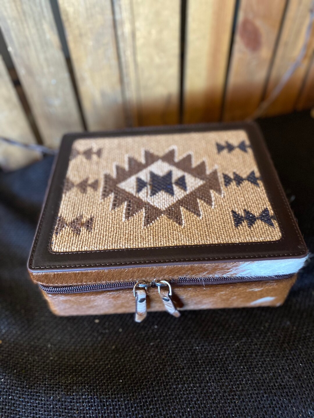 Cowhide Jewelry Box Western Jewelry Boxes Jewelry Box Etsy