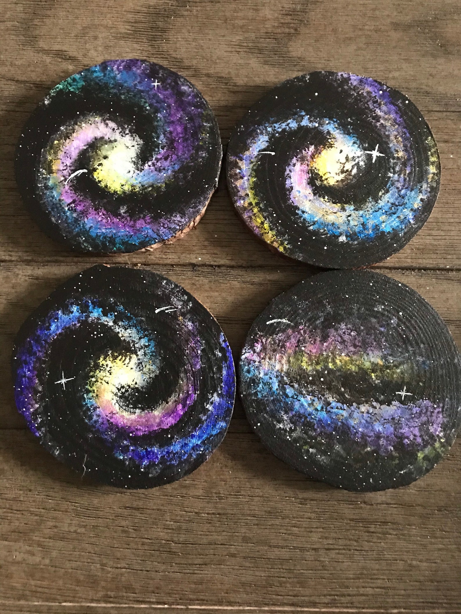 Galaxy coasters set of 4 Etsy