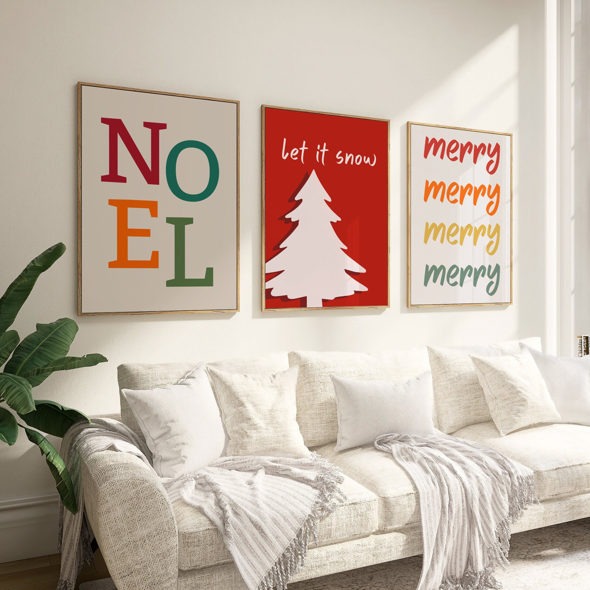 9 Arts Set Christmas Gallery Printable Wall Arts Christmas Wall Art