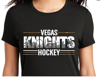 Vegas Knights Hockey with Silver Skyline Tee