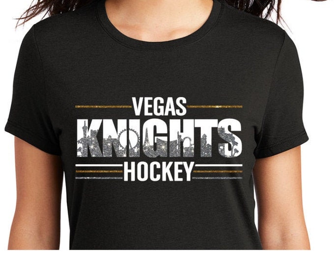 Vegas Knights Hockey with Silver Skyline Tee