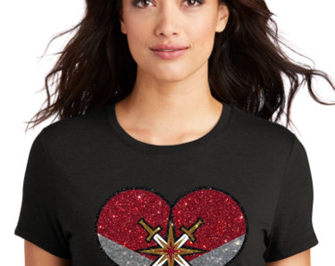 Golden Knights Hockey retro heart t-shirt