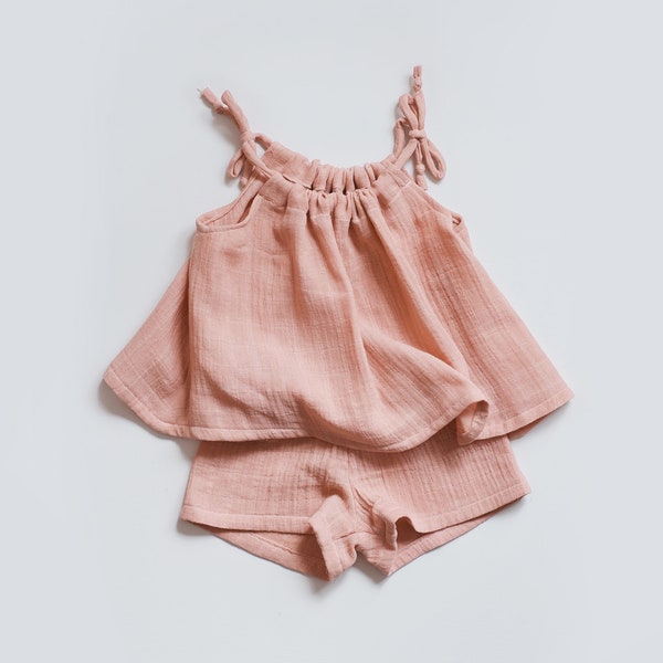 Swing Set bundle pdf sewing pattern - tank top and shorts pdf - sewing pattern - tank and bloomers - baby outfit pdf - girls outfit sewing
