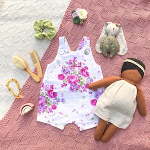 Charlie romper pdf sewing pattern harem romper baby jumpsuit-gender neutral layered letter, A0, and projector files-boy rompe overalls image 4