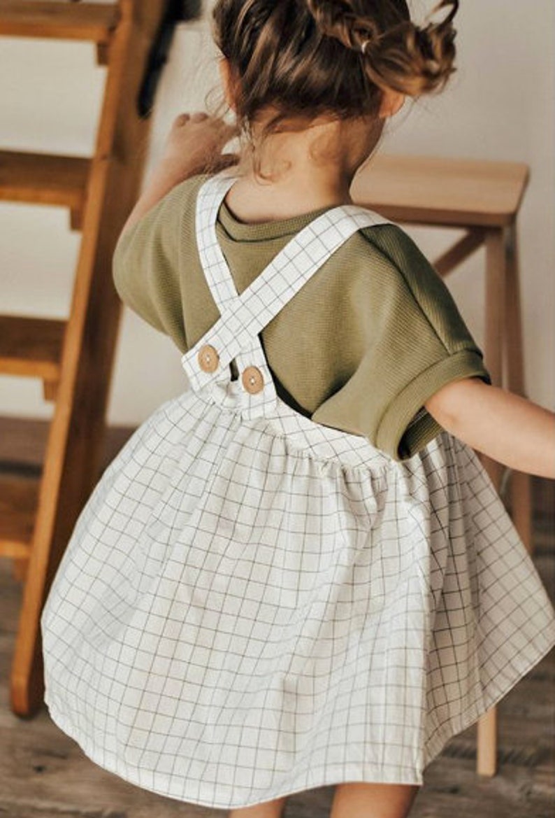Adele pinafore pdf sewing pattern Now with layered PDF, A0, and projector files oversized pinafore pinafore suspender skirt image 6