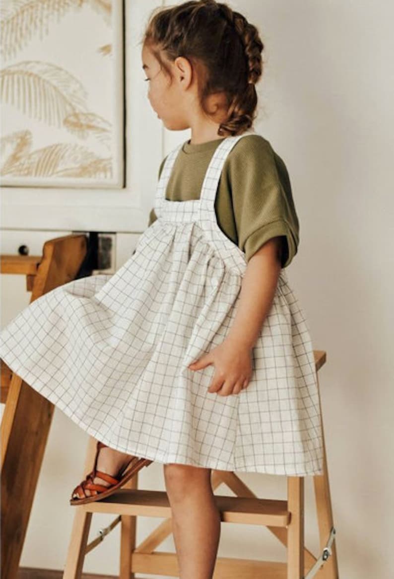 Adele pinafore pdf sewing pattern Now with layered PDF, A0, and projector files oversized pinafore pinafore suspender skirt image 5