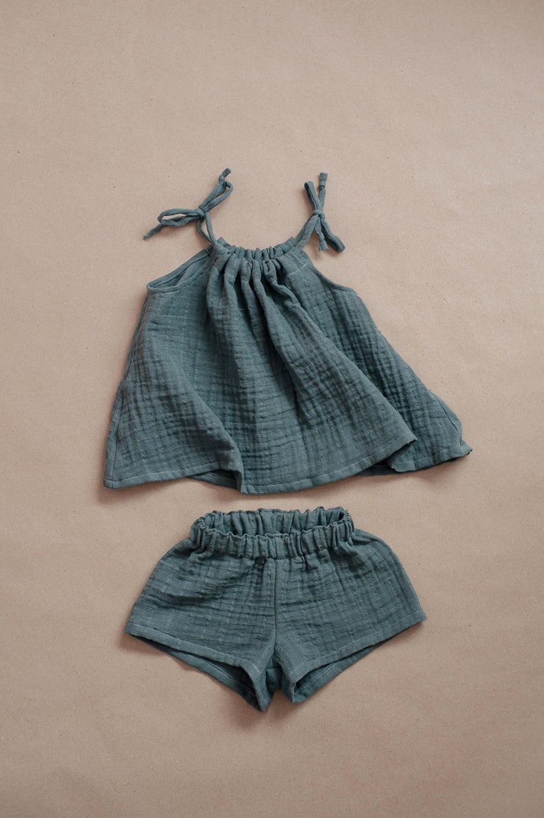 Swing Set bundle pdf sewing pattern tank top and shorts pdf sewing pattern tank and bloomers baby outfit pdf girls outfit sewing image 3