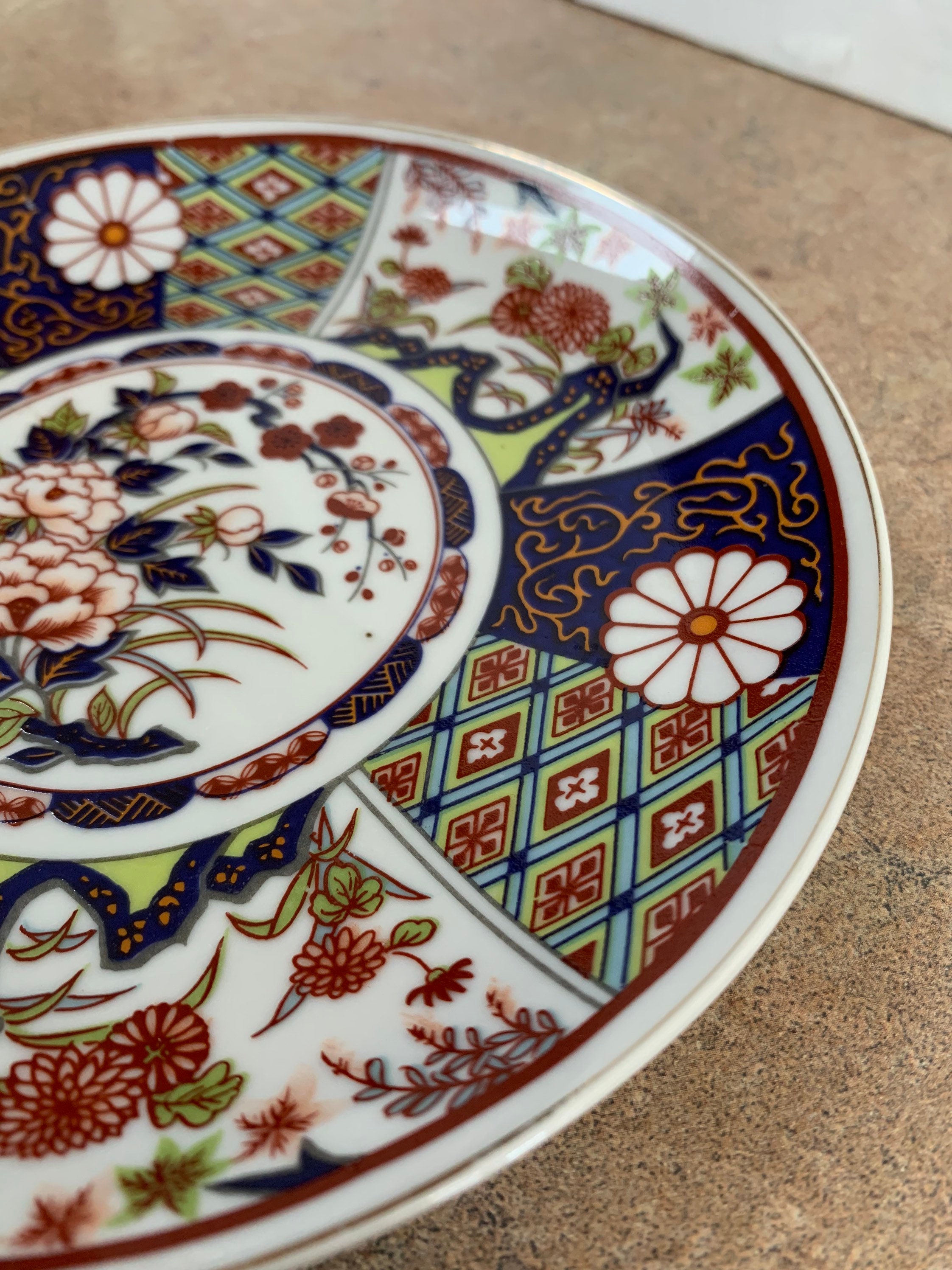 Vintage IMARI Ware Japan HandPainted Decorative Saucer Plate Etsy
