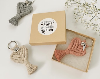 Pregnancy and Infant Loss Keychain | Miscarriage Remembrance Gift | Macrame Heart Keychain | Bereavement | Baby Memorial