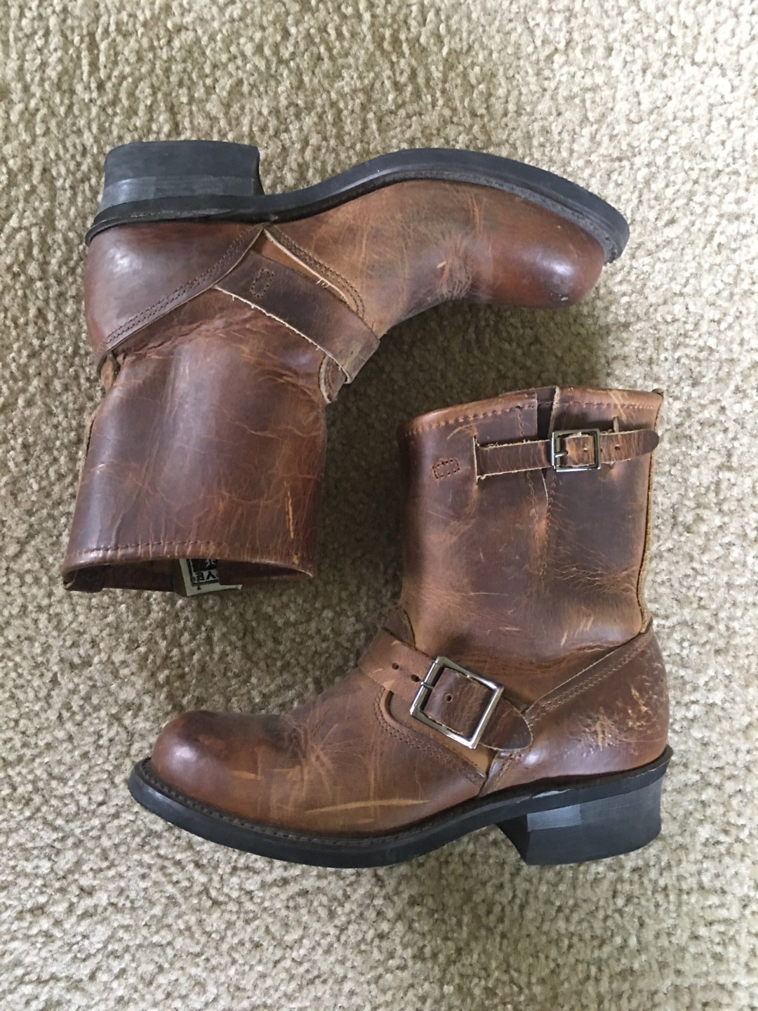 frye harness boots womens
