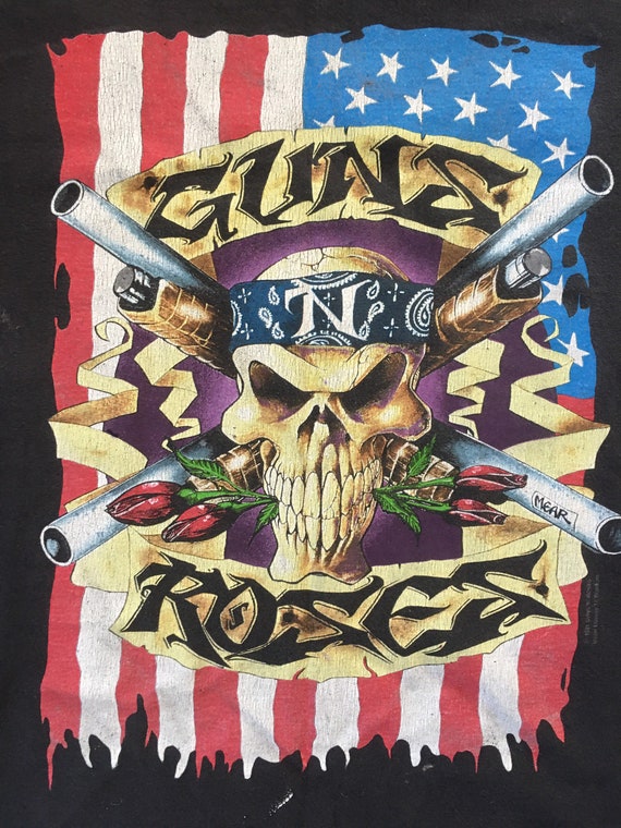 1991 1992 official Guns N Roses tour tee