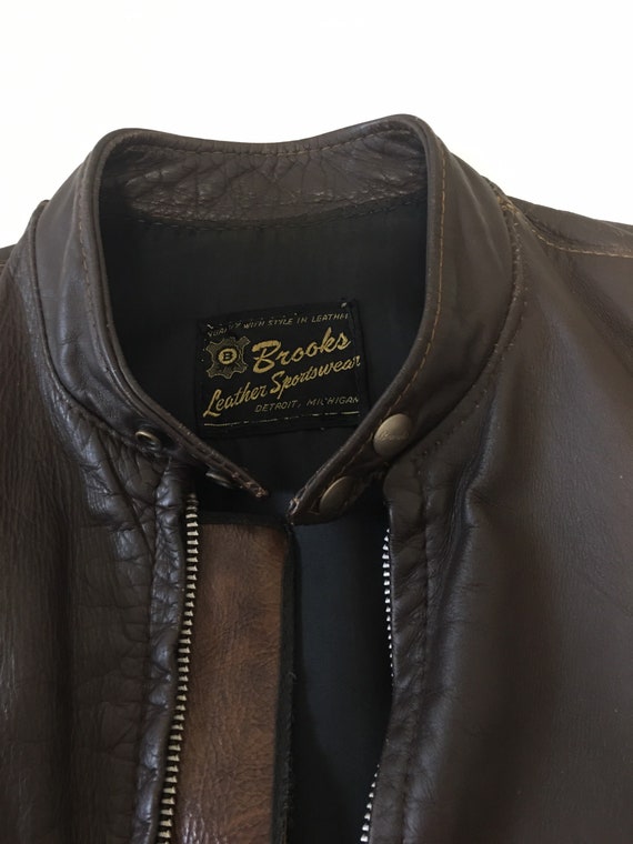 Vintage Brooks leather motorcycle jacket - image 2