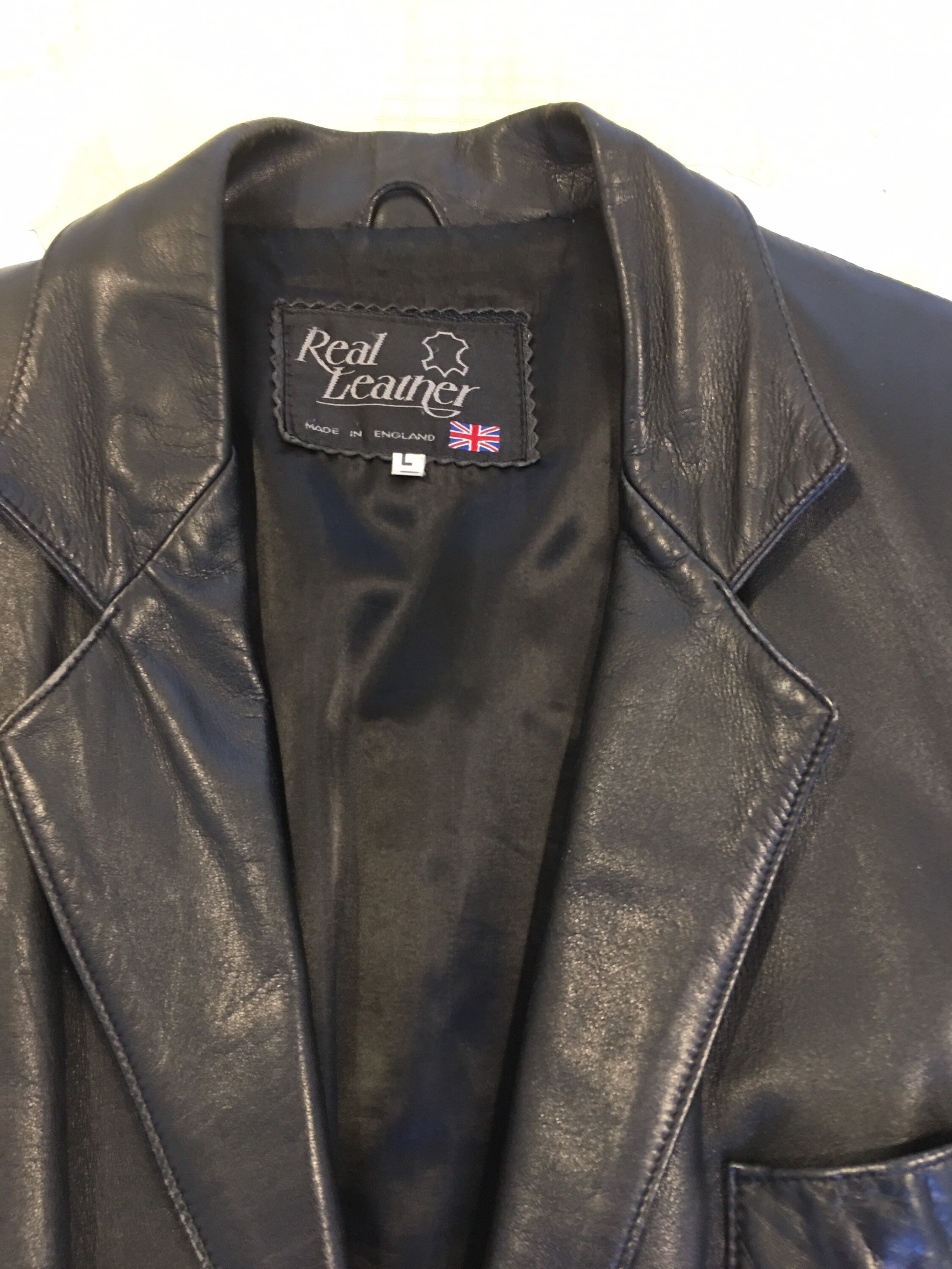 Real Leather Co. Leather Jacket. Made in England. Size Large - Etsy
