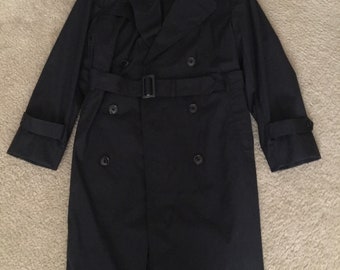 Vintage 1995 American Apparel Military trench coat.Black Size 42 regular. Mint condition. With liner. Dry cleaned.