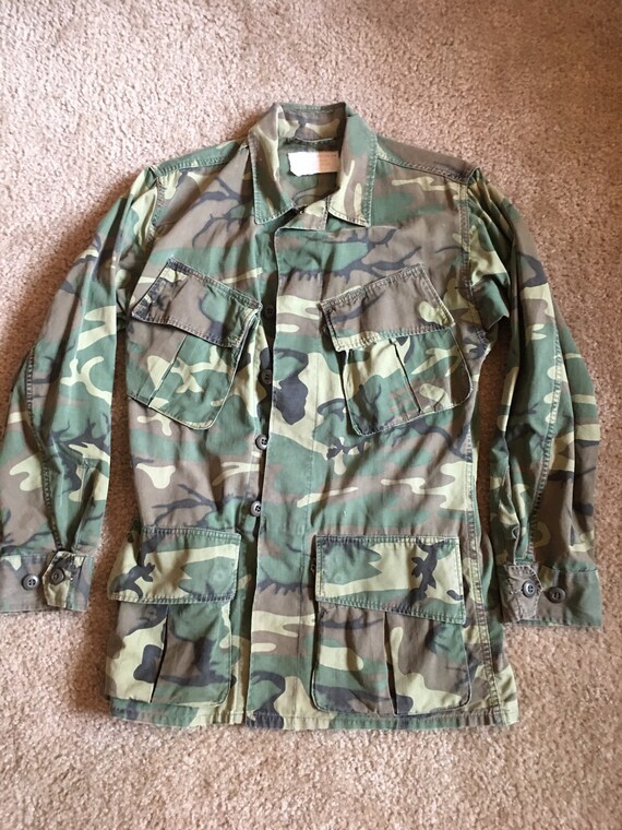 60s Vietnam Slant Pocket Jungle Shirt Xsmall - Etsy Canada