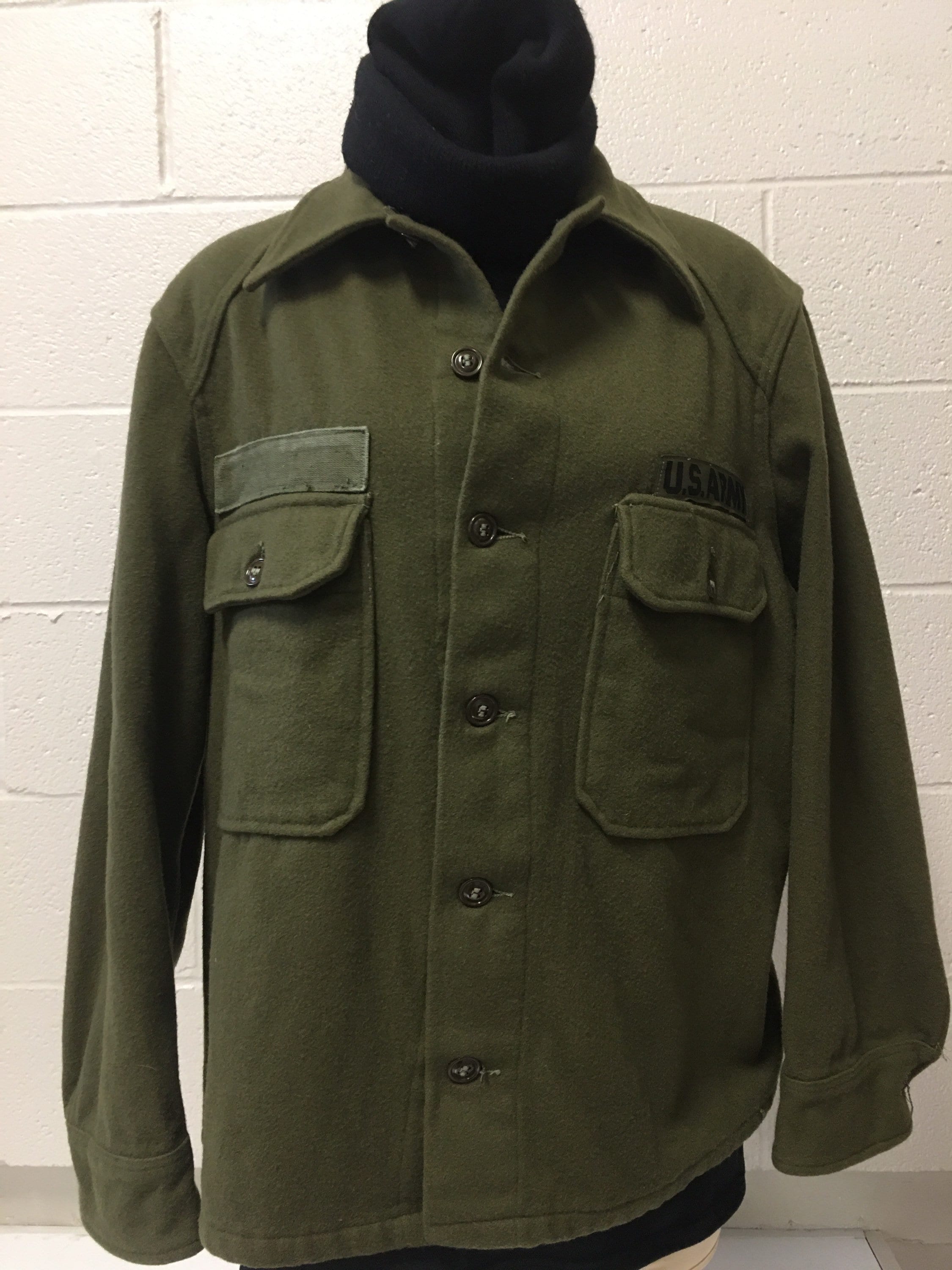 Vintage Military Wool Shirt - Etsy