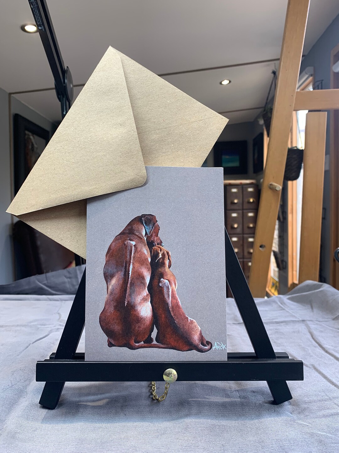 Rhodesian Ridgeback Greeting Card “the Apprentice” - Etsy