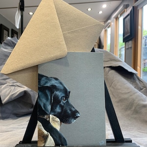Zwarte labrador-wenskaart
