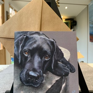 Biglietto di auguri Labrador nero
