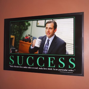The Office Motivational Poster - Success | Posters | Funny Posters | Motivational Posters | The Office Gifts | Michael Scott | Jim Halpert