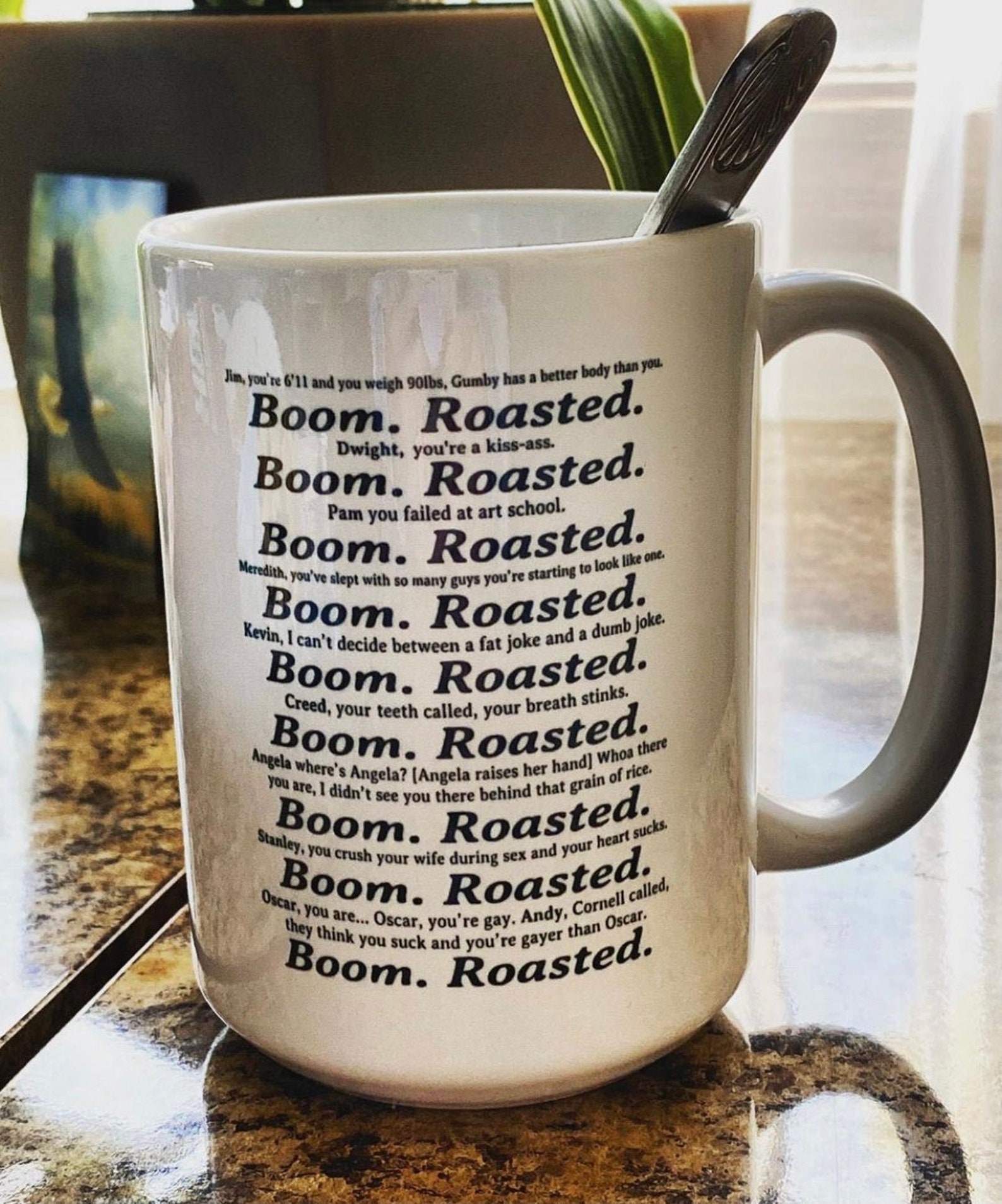 Boom Roasted the Office Coffee Mug Funny Coffee Mugs Etsy