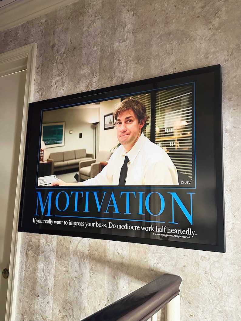 The Office Motivational Poster Motivation Jim Halpert The Office Gifts Posters Funny Posters Motivational Posters Gift Ideas image 1
