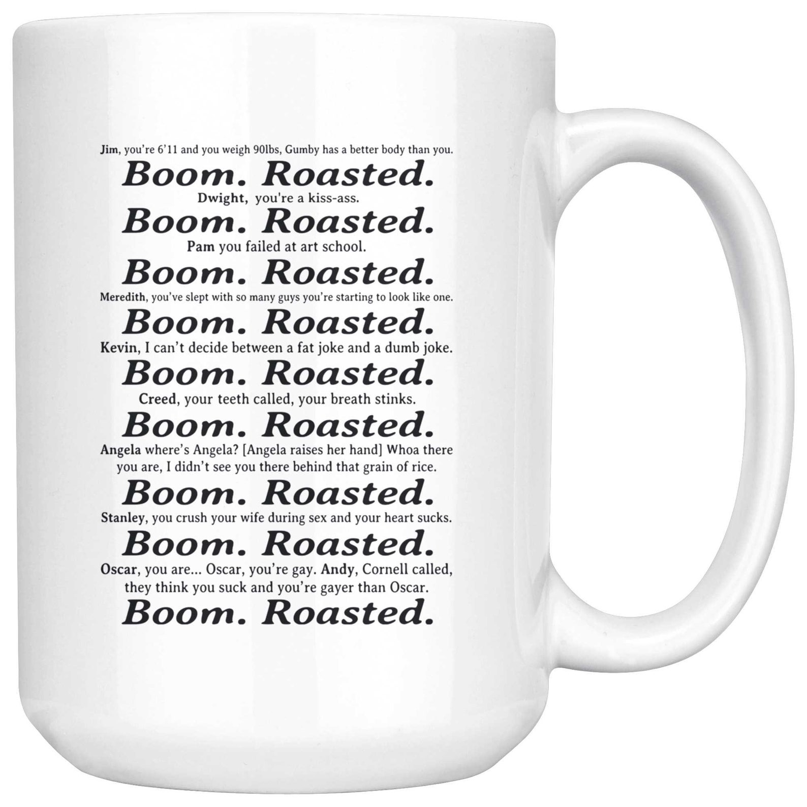 Boom Roasted the Office Coffee Mug Funny Coffee Mugs Etsy