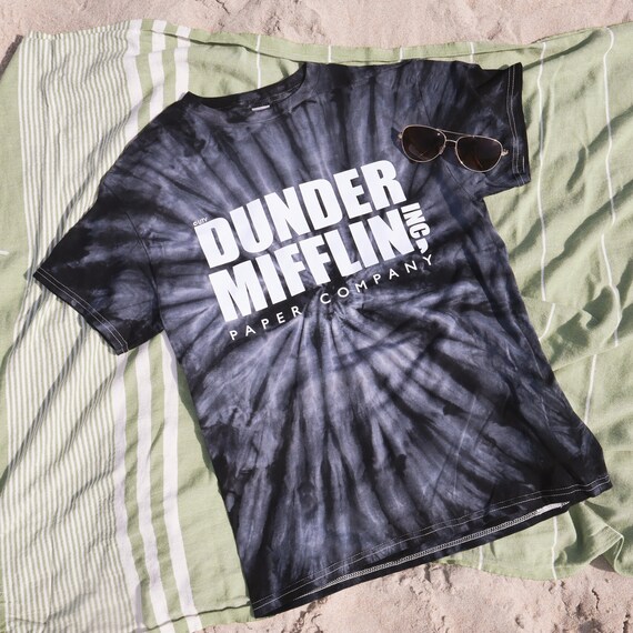 Dunder Mifflin Logo Tie Dye Tshirt the Office Merch the Office