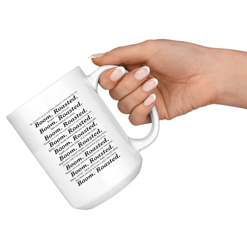 Boom Roasted the Office Coffee Mug Funny Coffee Mugs Etsy