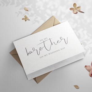 A mi hermano en mi tarjeta del día de la boda / tarjeta de regalo de la boda del hermano