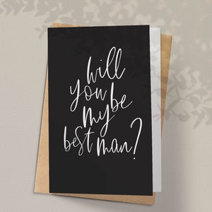 Serez-vous ma carte de témoin .   Meilleure carte de proposition d’homme (fr)   Carte de proposition de mariage Groomsman