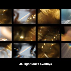 Radiance Light Leaks and Dust Film Retro Photo Overlays, Light, Dust