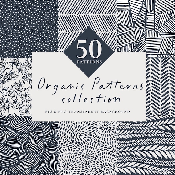 Abstract Boho Patterns: Organic Textile Design (PNG & EPS)