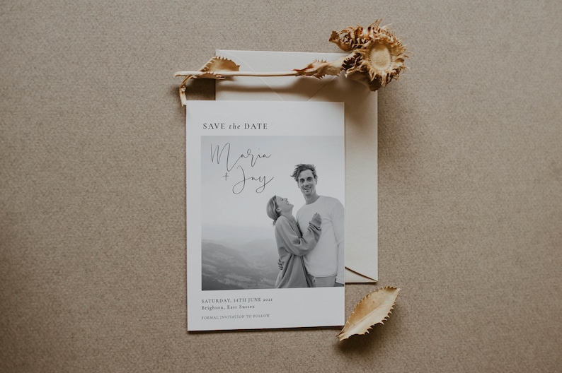 Photo Save the Date Digital Simple Save The Date Save the Date Electronic Invitation Postcard Double-Sided option Save the Date