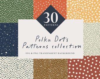 Boho Polka Dot Seamless Patterns: Organic Textile Designs (PNG & EPS)