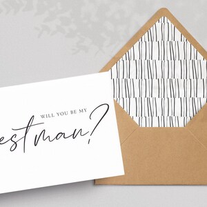Serez-vous mon témoin ? carte |   Carte de proposition Best Man |   Carte de proposition de mariage de Groomsman