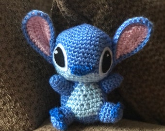 Lilo y Stitch - Peluche de Disney inspirado en Stitch, hecho a mano, amigurumi de ganchillo Ohana Hawaii