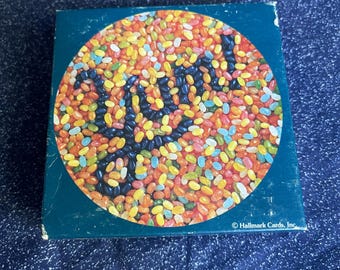 Vintage Springbok Mini Puzzle 60+ Elementów 7" Jolly Beans Jelly Beans Świąteczne Puzzle z lat 70. XX wieku Prezent Urodzinowy PZL7231