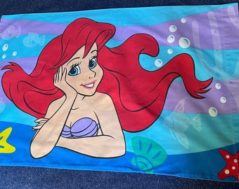 VTG リトルマーメイド ディズニー アリエル フランダー セバスチャン ヴィンテージ 1990 年代 枕カバー 両面 複数シーン