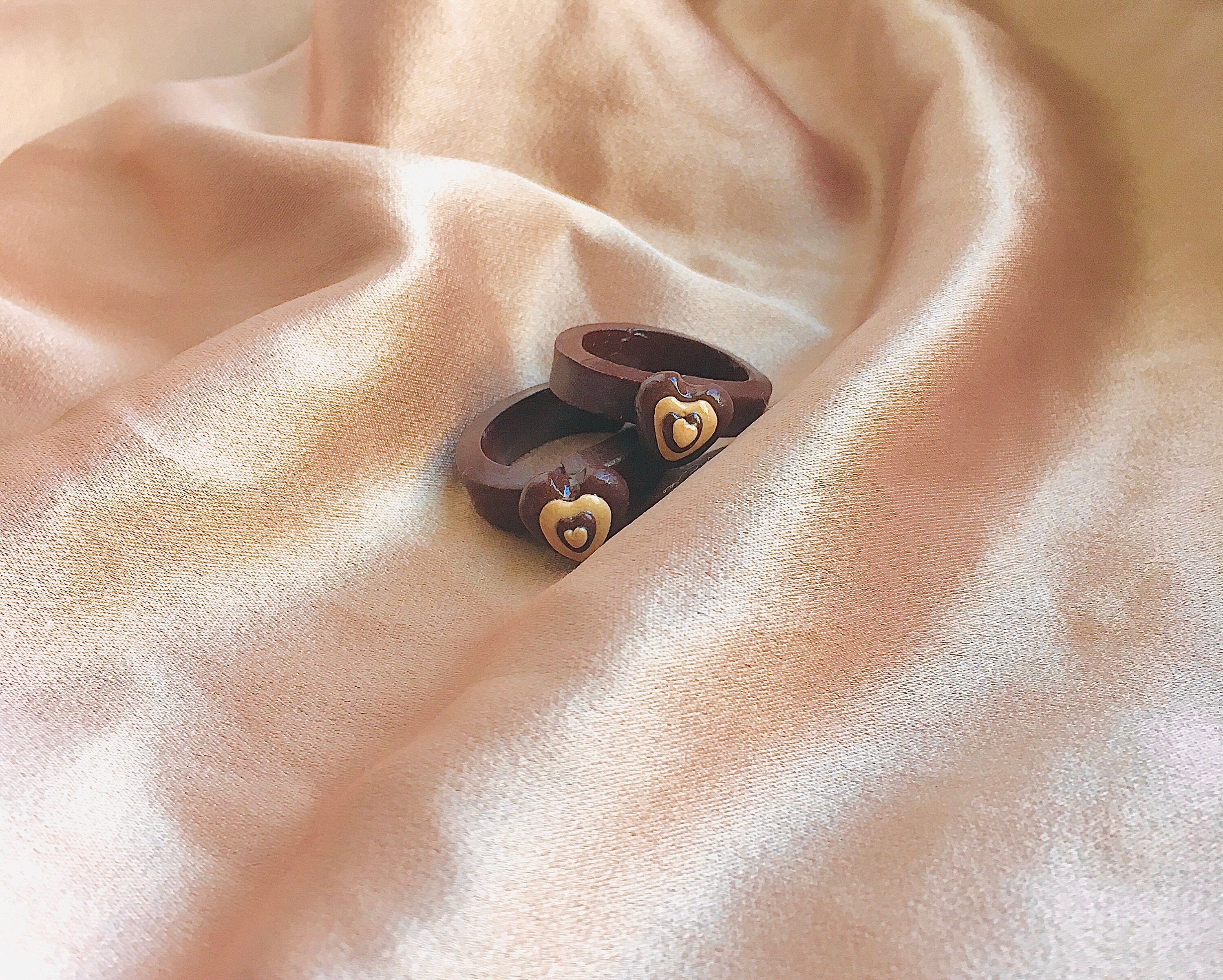 Brown cheap heart ring